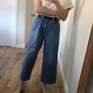 Vintage Anchor blue wide leg pants